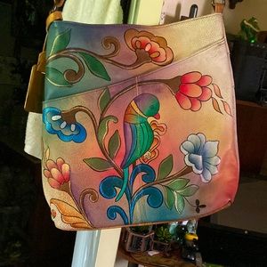 Leather Handpainted Anuschka handbag